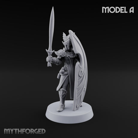 Wings on Every Brow Elf Regal Guard A — Sword & Shield
