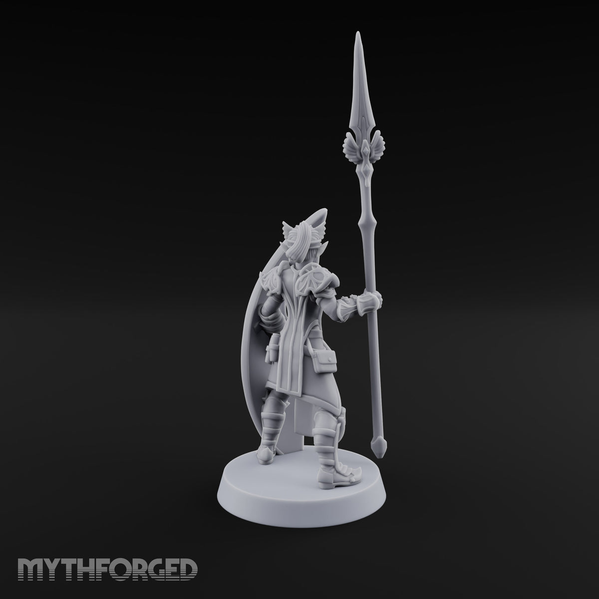 Wings on Every Brow Elf Regal Guard B — Spear & Shield