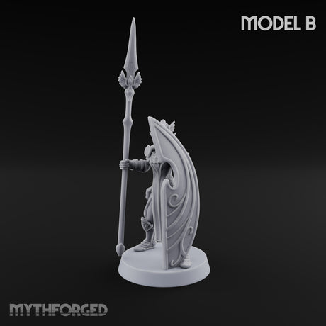 Wings on Every Brow Elf Regal Guard B — Spear & Shield