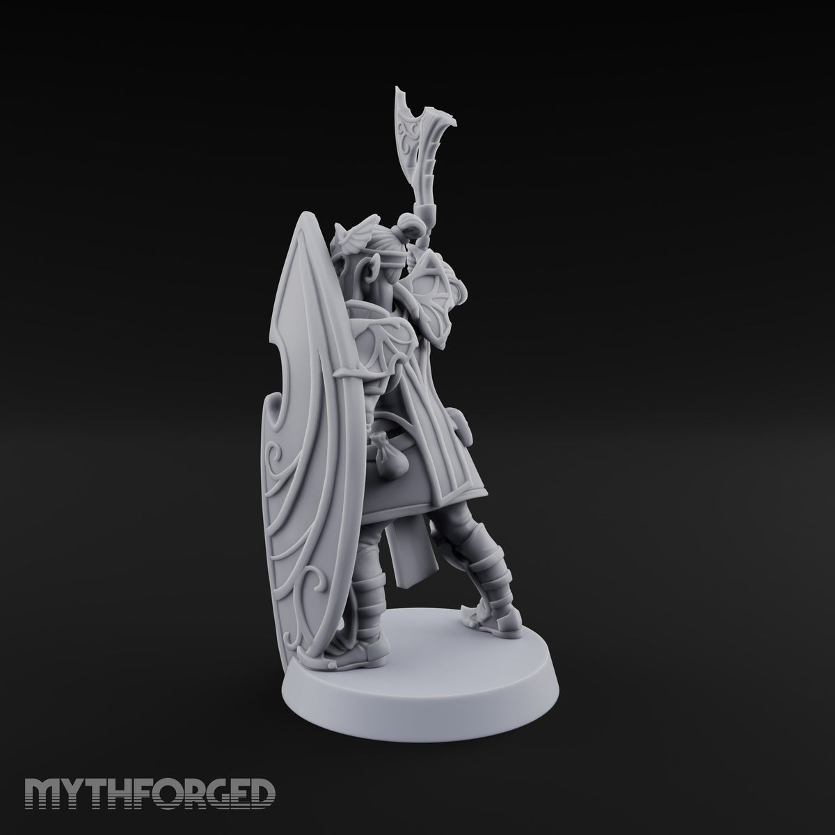Wings on Every Brow Elf Regal Guard C — Axe & Shield