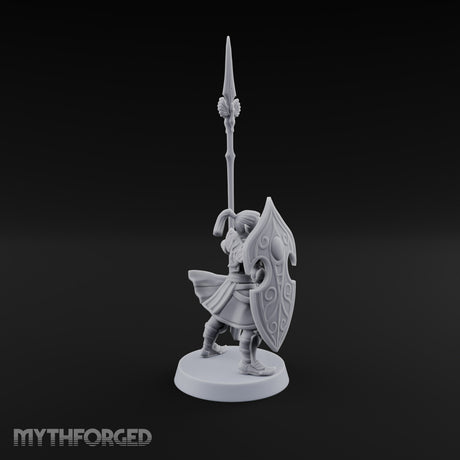 Shields Leaf-Shaped, Spears Skyward Elf Spear and Shield Guard A