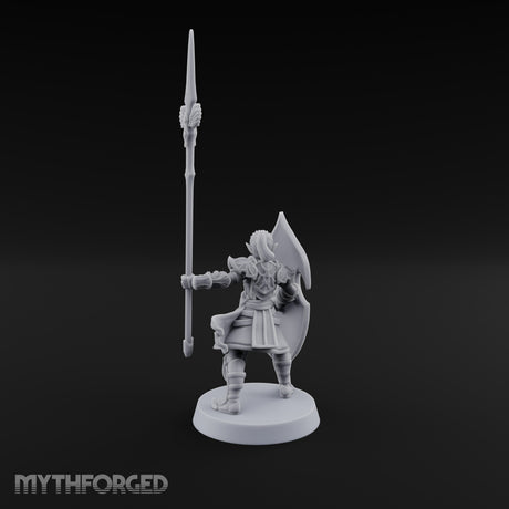 Shields Leaf-Shaped, Spears Skyward Elf Spear and Shield Guard A