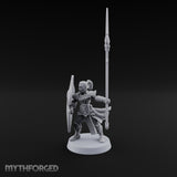 Shields Leaf-Shaped, Spears Skyward Elf Spear and Shield Guard A
