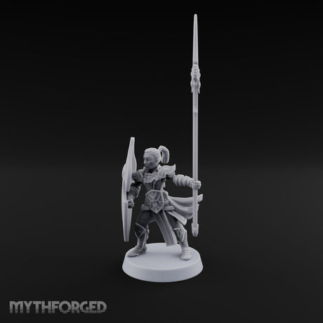 Shields Leaf-Shaped, Spears Skyward Elf Spear and Shield Guard A