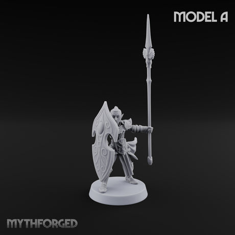 Shields Leaf-Shaped, Spears Skyward Elf Spear and Shield Guards — A