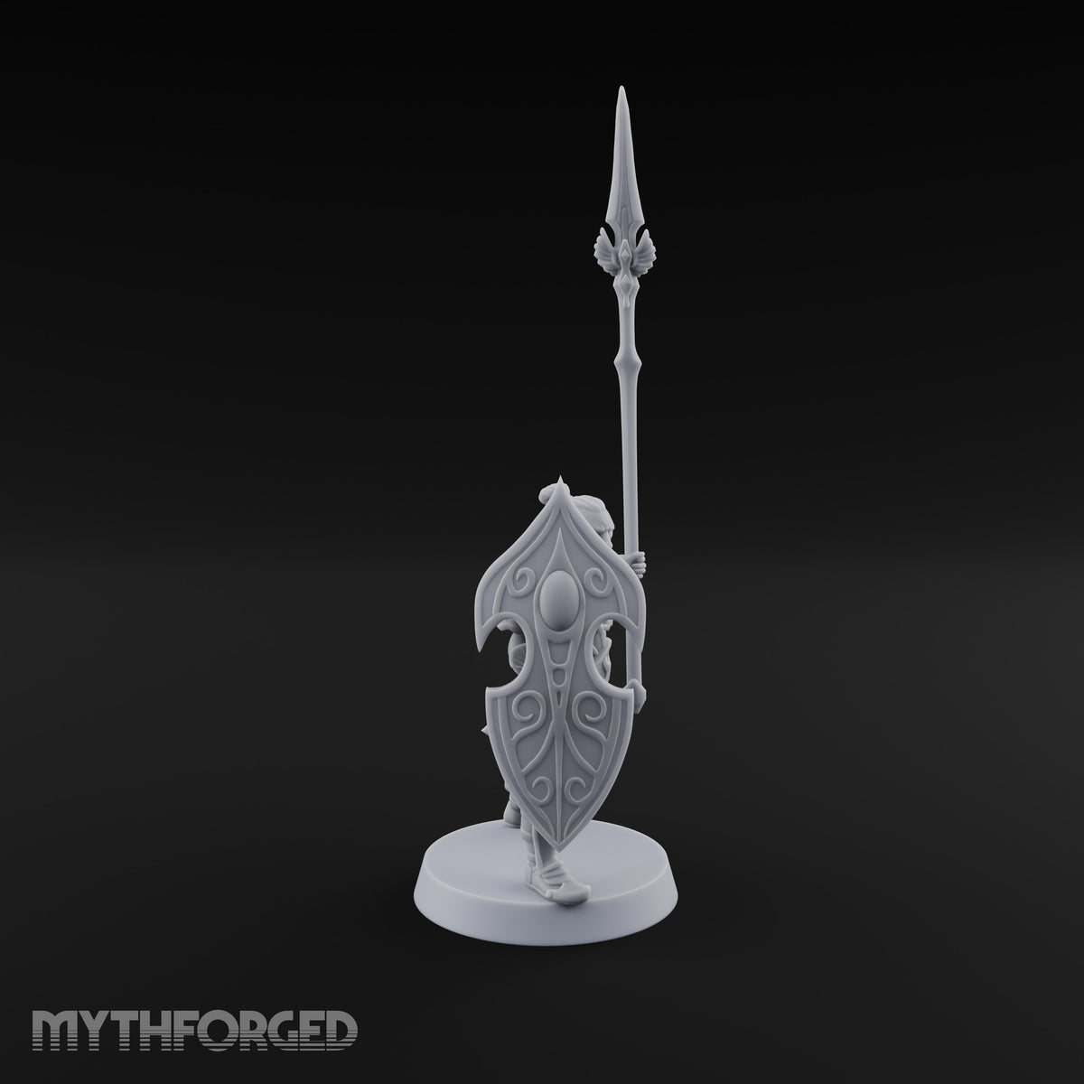 Shields Leaf-Shaped, Spears Skyward Elf Spear and Shield Guards — B
