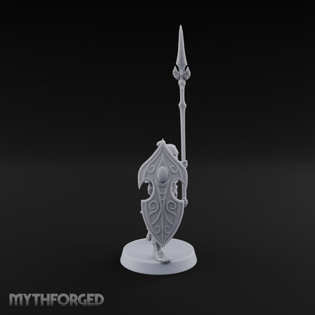 Shields Leaf-Shaped, Spears Skyward Elf Spear and Shield Guards — B