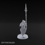 Shields Leaf-Shaped, Spears Skyward Elf Spear and Shield Guard B