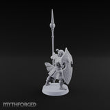 Shields Leaf-Shaped, Spears Skyward Elf Spear and Shield Guards — B