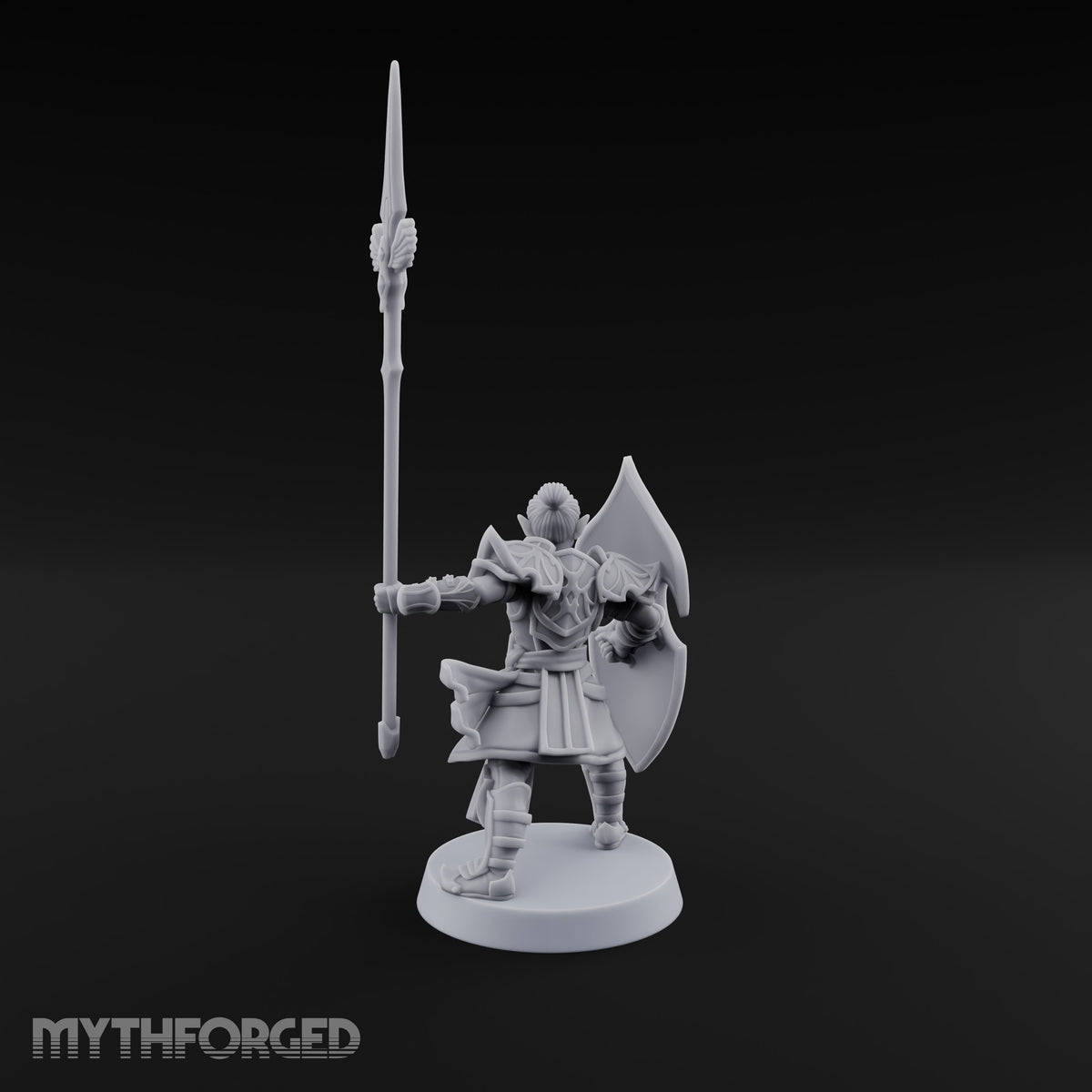 Shields Leaf-Shaped, Spears Skyward Elf Spear and Shield Guard B