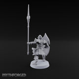 Shields Leaf-Shaped, Spears Skyward Elf Spear and Shield Guard B