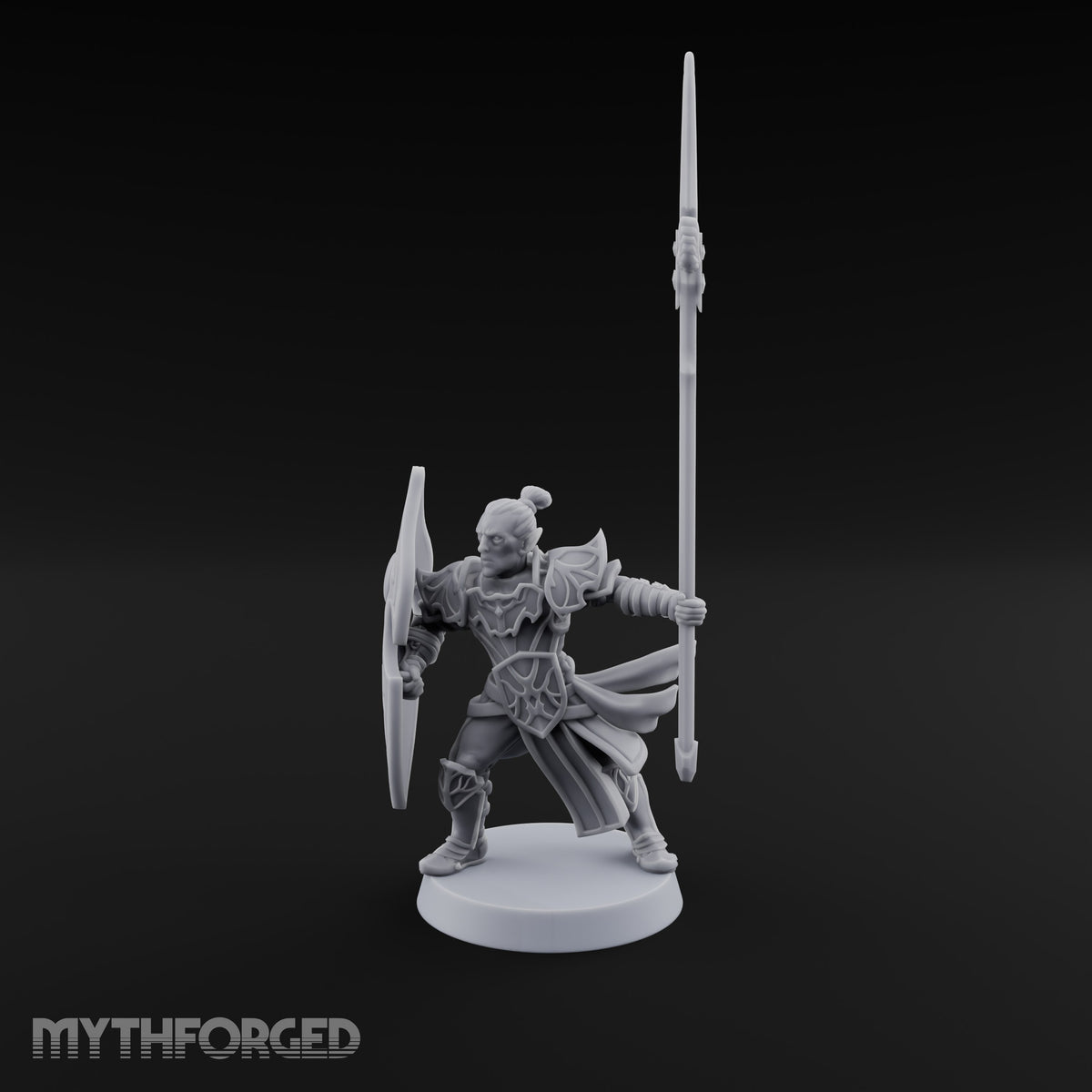 Shields Leaf-Shaped, Spears Skyward Elf Spear and Shield Guard B