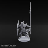Shields Leaf-Shaped, Spears Skyward Elf Spear and Shield Guard B