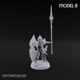 Shields Leaf-Shaped, Spears Skyward Elf Spear and Shield Guards — B