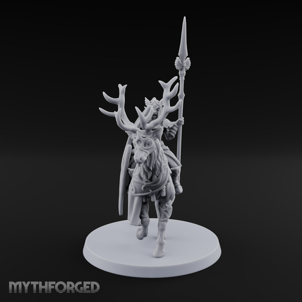 Antlers Lead the Charge Elf Stag Riders — A