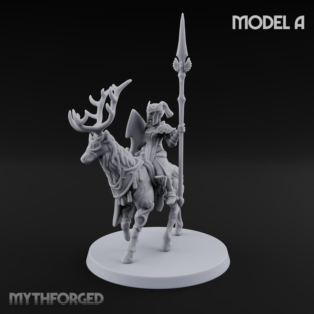 Antlers Lead the Charge Elf Stag Riders — A