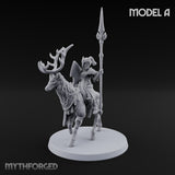 Antlers Lead the Charge Elf Stag Riders — A