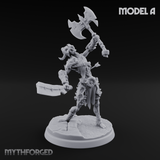 Axes Held High Ghoul Warriors Miniature for Dungeons and Dragons, Pathfinder or other TTRPGs