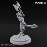 Axes Held High Ghoul Warriors A Miniature for Dungeons and Dragons, Pathfinder or other TTRPGs
