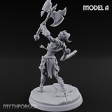 Axes Held High Ghoul Warriors A Miniature for Dungeons and Dragons, Pathfinder or other TTRPGs