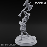 Axes Held High Ghoul Warriors A Miniature for Dungeons and Dragons, Pathfinder or other TTRPGs