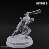 Axes Held High Ghoul Warriors Miniature for Dungeons and Dragons, Pathfinder or other TTRPGs