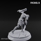 Axes Held High Ghoul Warriors B Miniature for Dungeons and Dragons, Pathfinder or other TTRPGs