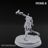Axes Held High Ghoul Warriors B Miniature for Dungeons and Dragons, Pathfinder or other TTRPGs