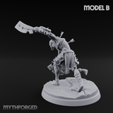 Axes Held High Ghoul Warriors B Miniature for Dungeons and Dragons, Pathfinder or other TTRPGs