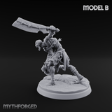 Axes Held High Ghoul Warriors B Miniature for Dungeons and Dragons, Pathfinder or other TTRPGs