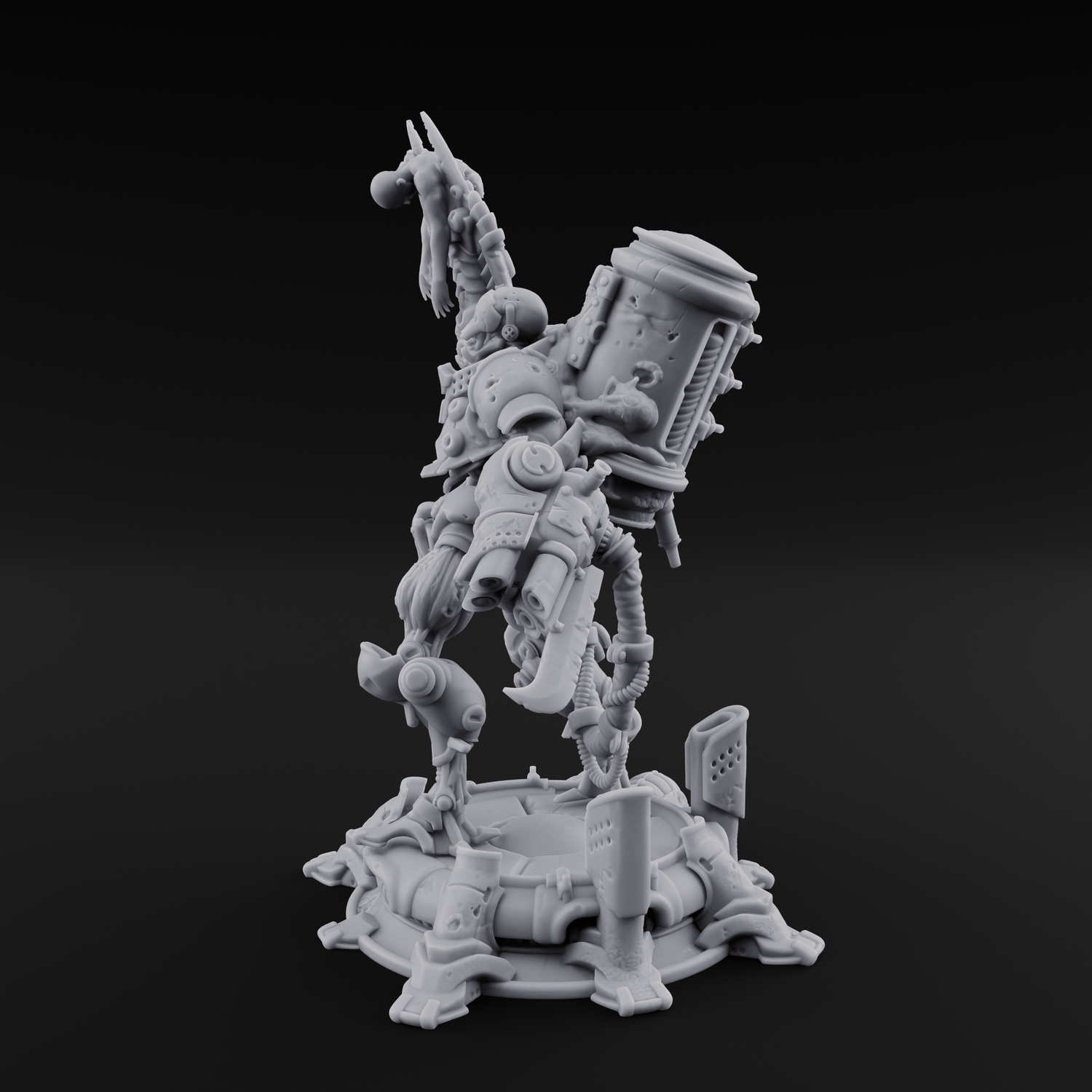 Junk Hoarding Necrolinked Wight A Miniature for Dungeons and Dragons, Pathfinder or other TTRPGs