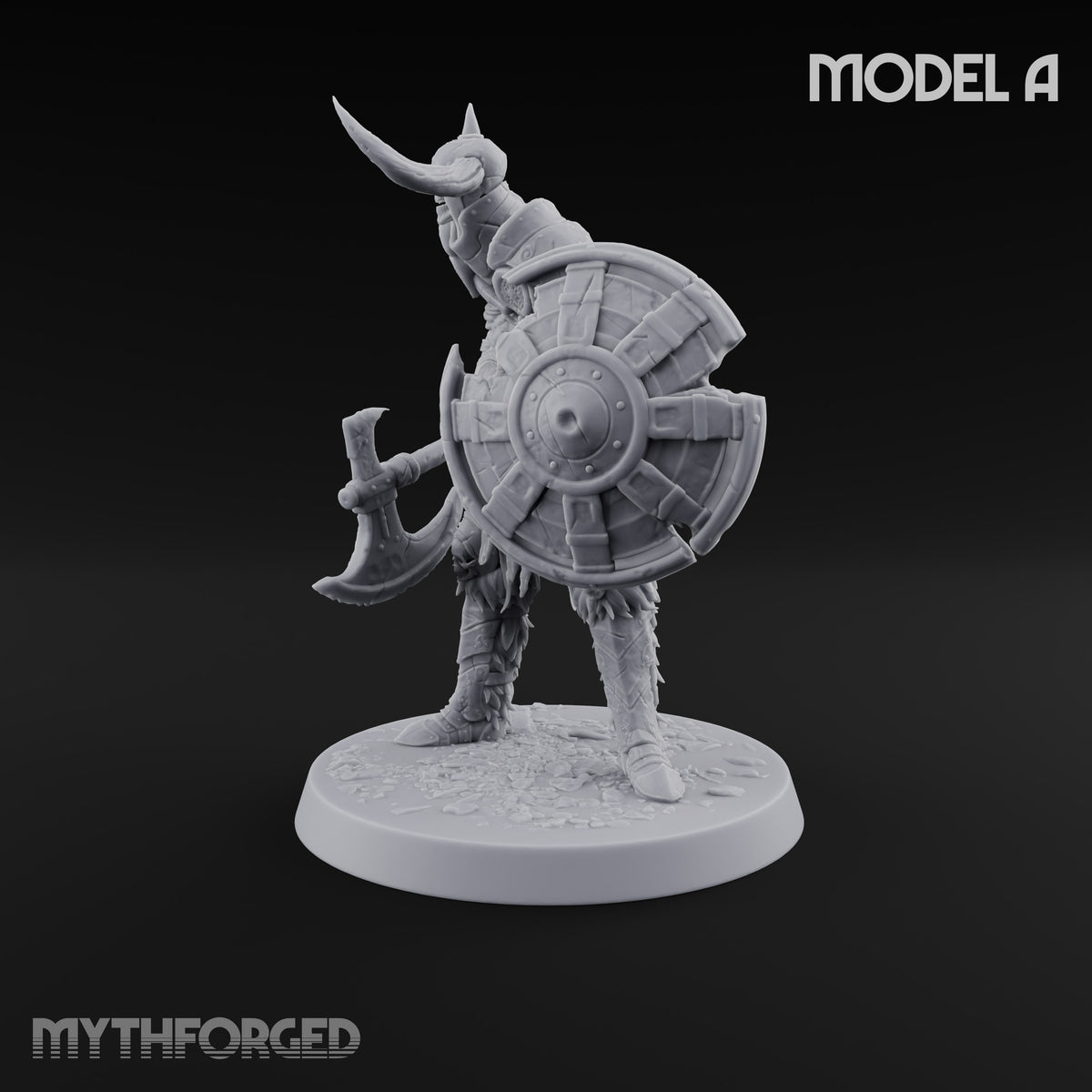 Hollow Under the Horns Skeleton Axe Warrior A