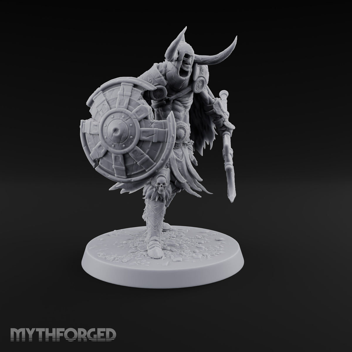 Hollow Under the Horns Skeleton Axe Warriors — B
