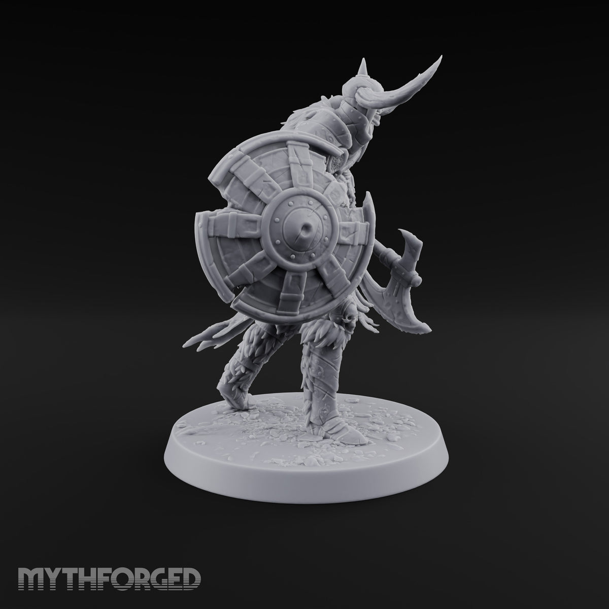 Hollow Under the Horns Skeleton Axe Warrior B
