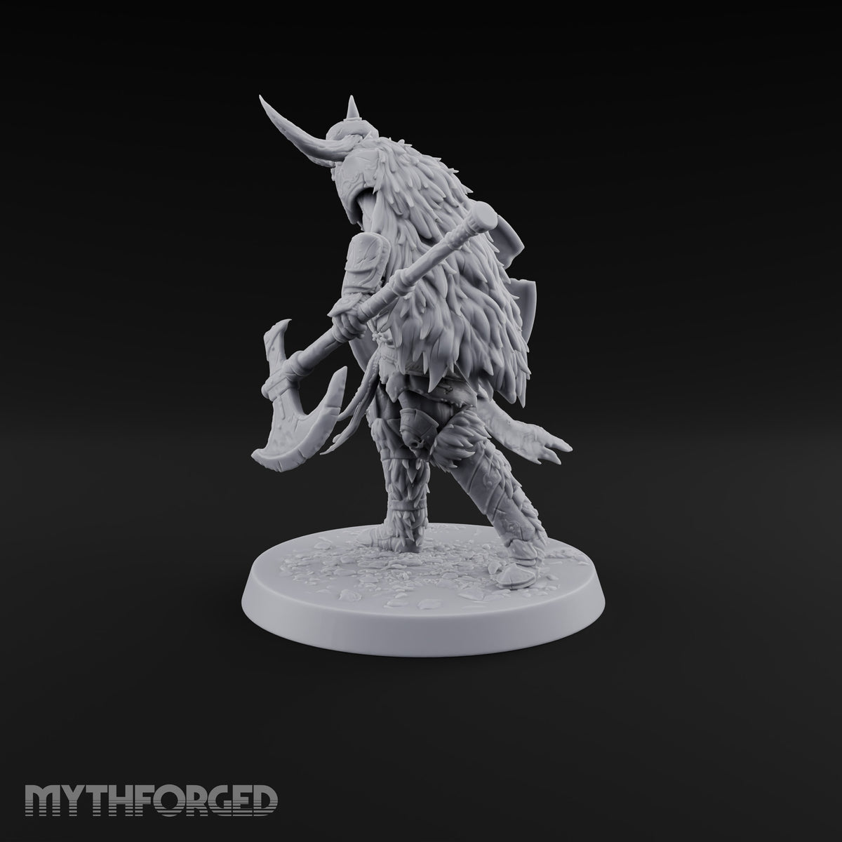 Hollow Under the Horns Skeleton Axe Warrior B