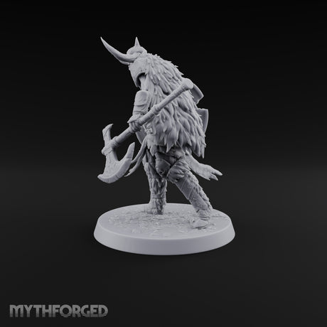 Hollow Under the Horns Skeleton Axe Warrior B