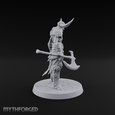 Hollow Under the Horns Skeleton Axe Warrior C