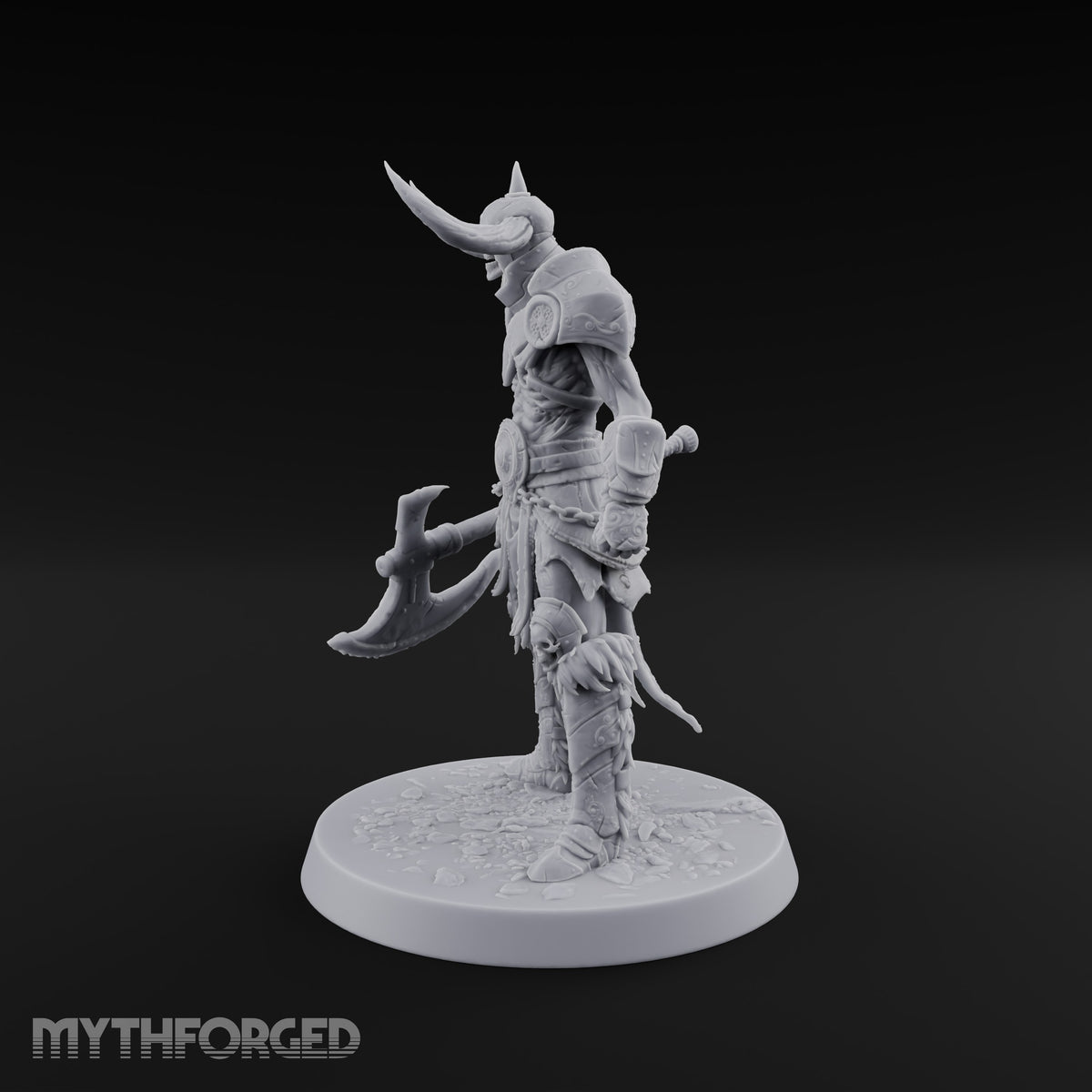 Hollow Under the Horns Skeleton Axe Warrior C
