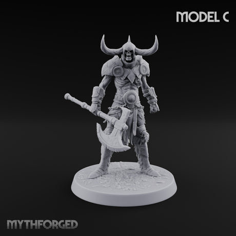 Hollow Under the Horns Skeleton Axe Warrior C