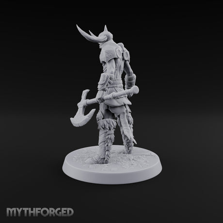 Hollow Under the Horns Skeleton Axe Warrior D