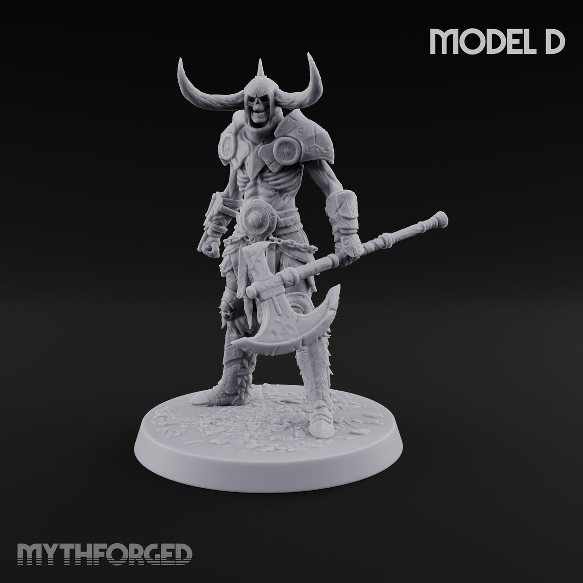 Hollow Under the Horns Skeleton Axe Warriors — D