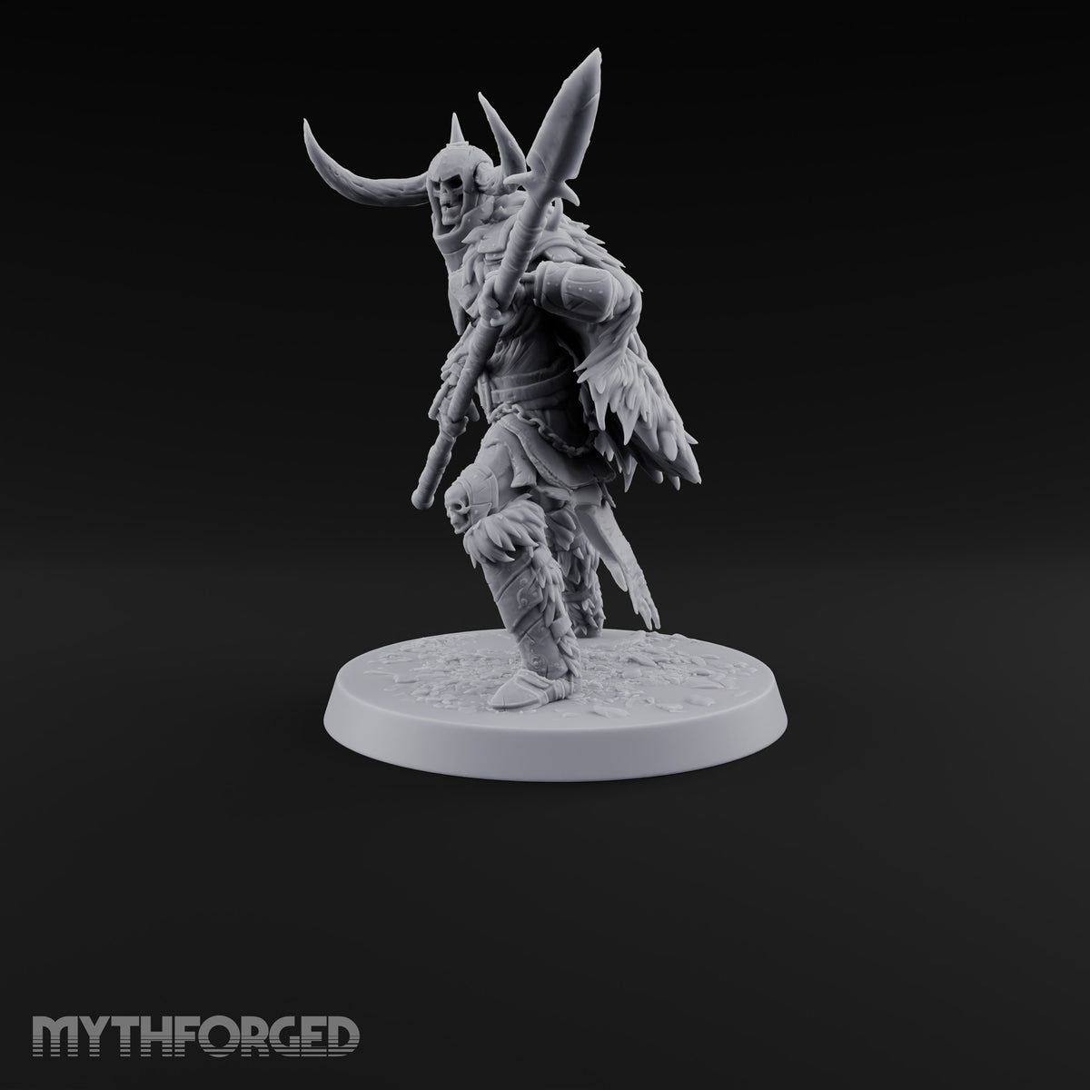Horns, Hide and Hafts Skeleton Spear Warrior A