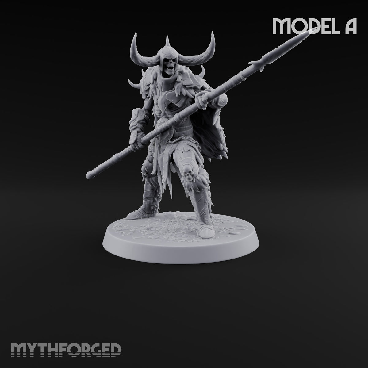 Horns, Hide and Hafts Skeleton Spear Warrior A