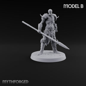 Horns, Hide and Hafts Skeleton Spear Warrior B
