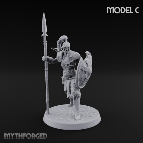 Horns, Hide and Hafts Skeleton Spear Warriors — C