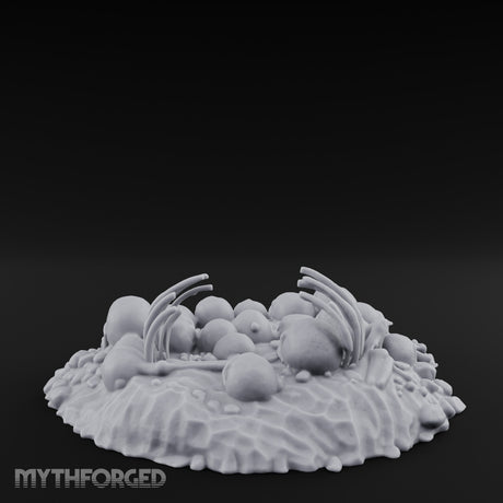 Rib-Jutting Bone-Heaped Skull Pile Miniature for Dungeons and Dragons, Pathfinder or other TTRPGs