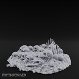 Rib-Jutting Bone-Heaped Skull Pile Miniature for Dungeons and Dragons, Pathfinder or other TTRPGs
