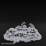 Rib-Jutting Bone-Heaped Skull Pile Miniature for Dungeons and Dragons, Pathfinder or other TTRPGs