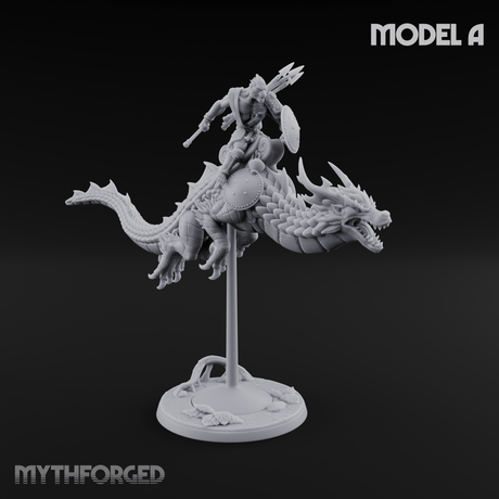 Saddle Riding Hadozee Dragon Riders A Miniature for Dungeons and Dragons, Pathfinder or other TTRPGs