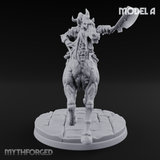 Axe Raised Victorious Ghoul Riders Miniature for Dungeons and Dragons, Pathfinder or other TTRPGs